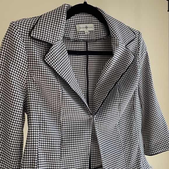 Kate Rosy Black and White Gingham Blazer - Picture 2 of 8